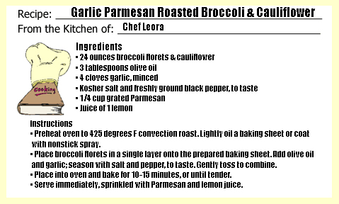 Garlic Parmesan Roasted Broccoli & Cauliflower